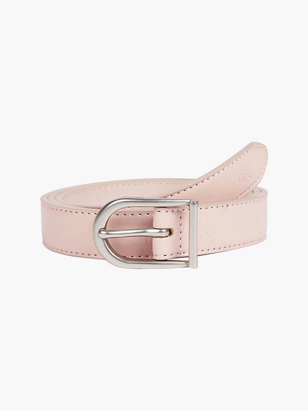 Calvin Klein USA Leather Logo Womens Belt Pink 3917428-VL